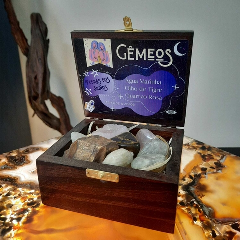 Baú com Cristais do Signo - Gêmeos
