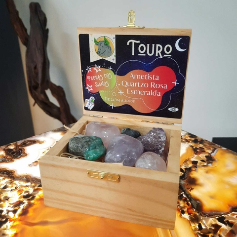 Baú com Cristais do Signo - Touro