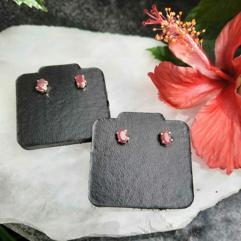 BRINCOS RUBI - PRATA 950