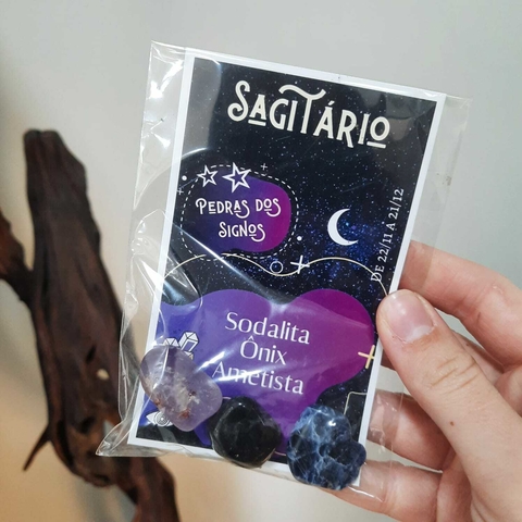Kit 3 Cristais do Signo - Sagitário
