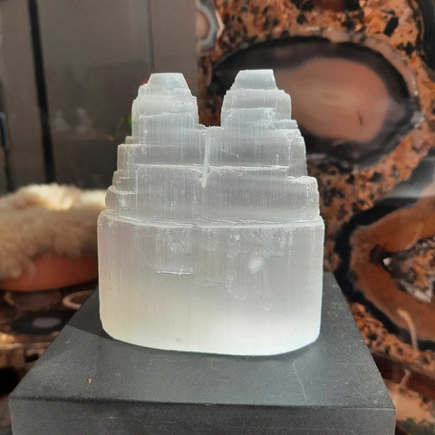 TORRE DUPLA DE SELENITA 10CM