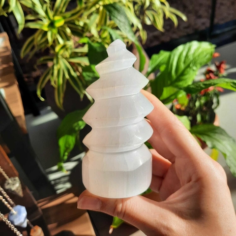 TORRE ESPIRAL DE SELENITA 10CM