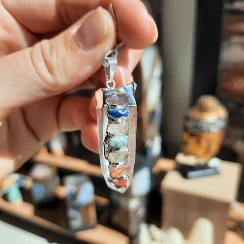 PINGENTE CHAKRAS NO CRISTAL