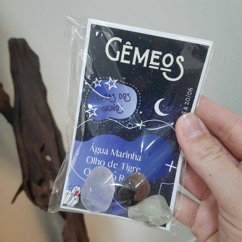 Kit 3 Cristais do Signo - Gêmeos