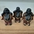 Trio de Budas Chinês da Fortuna - 13cm - Resina