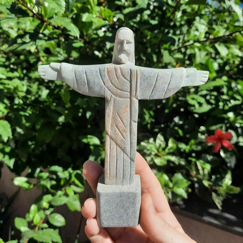 Estátua Cristo - Pedra Sabão - M