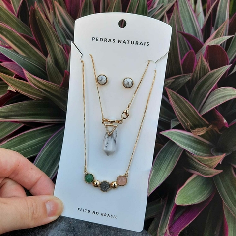 Conjunto Colar e Brincos - Mora - Harmonia