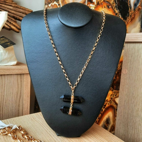 COLAR MALVA - OBSIDIANA NEGRA - BL