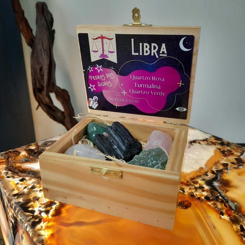 Baú com Cristais do Signo - Libra