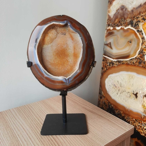 GEODO FORMA LIVRE POLIDO COM BASE - PEÇA#5 - 1,87KG