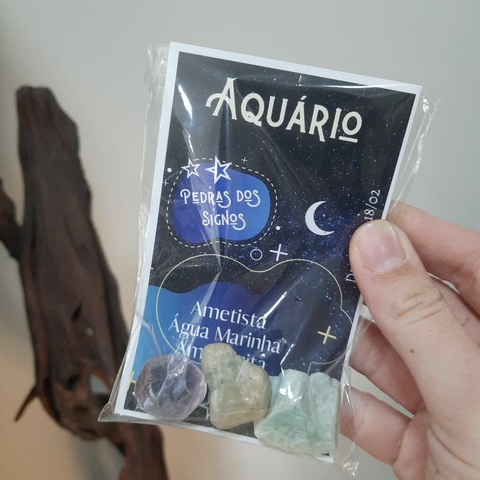 Kit 3 Cristais do Signo - Aquário