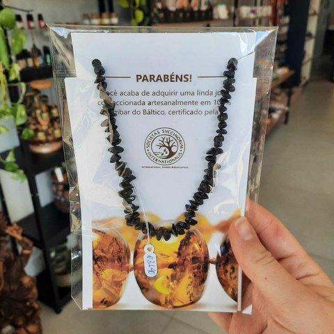 COLAR AMBAR CASCALHO - BEBÊ - 33CM