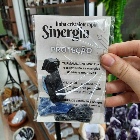 Sinergia da Proteção - Linha Cristaloterapia