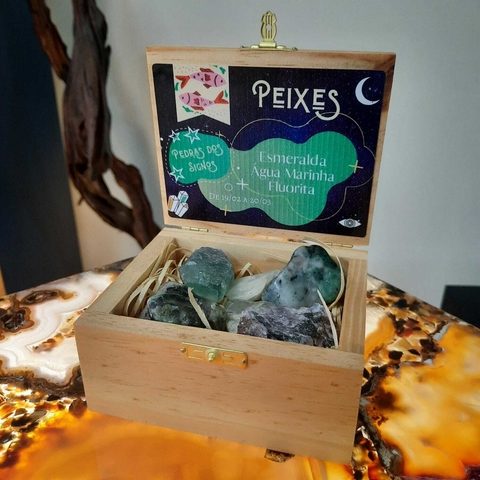 Baú com Cristais do Signo - Peixes