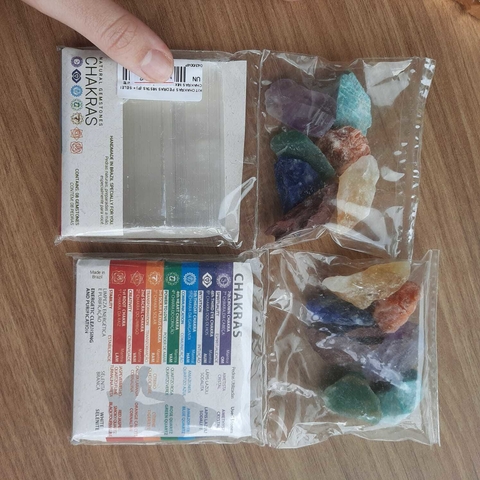 Kit dos 7 Chakras com Selenita - G
