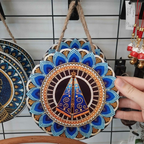 Mandala Nsa Senhora Aparecida - 16cm - Cerâmica