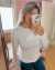 Baby-look Térmica Feminina Branca - Milla Fitness Store