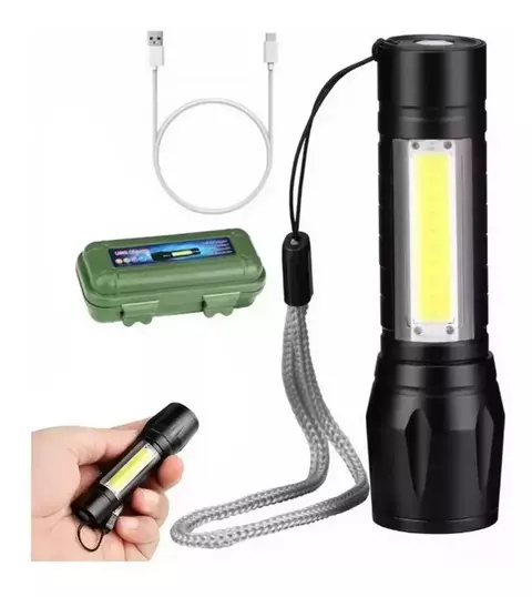 Mini Lanterna LED Tática com Zoom 5W