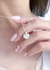 Colar coração liso com detalhe em zircônia