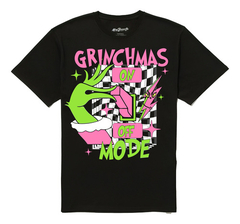 Remera Negra, Grinch Mode On, Regalo Navidad