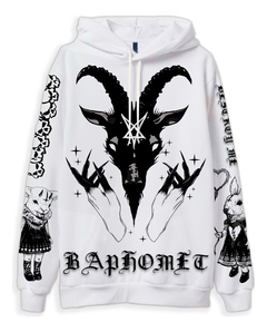 Buzo Hoodie Oversize - Gothic Baphomet, Alternativa
