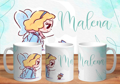 Taza Princesas, Personalizada De Cerámica - La Cueva Del Otáku
