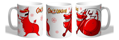 Taza Trasero Rojo, La Vaca Y El Pollito, Retro De Plástico