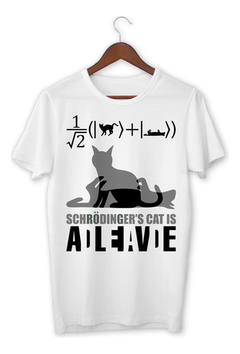 Remera Gato Schrodinger, Cat Ciencia Blanco Gato Schrodinger Cat Ciencia L Gato Schrodinger Cat Ciencia - comprar online