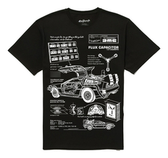 Remera Negra Delorean, Back To The Future
