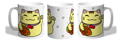Taza Taza Gato De La Suerte Fortuna, Maneki Nek De Plástico