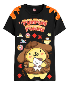 Remera Negra Adulto, Pompompurin