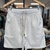 Short Linho 903 Stampini Cor Off White - comprar online