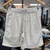 Short Linho 903 Stampini Cor Bege