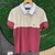 Polo a acostamento elastano listrada bordo malbec - comprar online