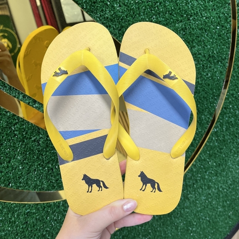 CHINELO ACOSTAMENTO AMARELO FAIXAS - comprar online