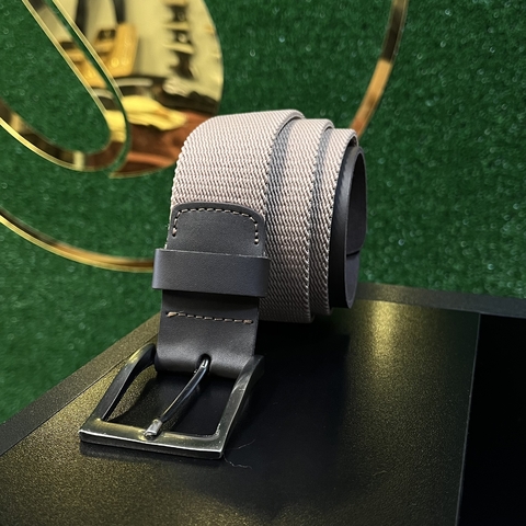 Cintos elastico stampini ponteira couro bege - comprar online