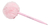 Caneta Rosa Com Pompom Luxo Pink Vibes Tinta Preta - Leoarte - TownBrink