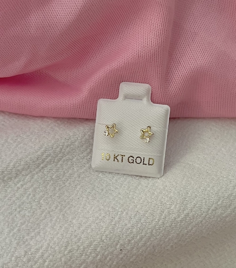 Broquel oro estrella con ziriconia mini