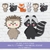 Figuritas Decorativas Animales del Bosque -6 unidades-
