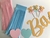 Pompones de flecos azules pastel -6 unidades- - comprar online