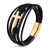 Imagem do Pulseiras masculinas de design clássico com cruz em couro genuíno e aço inoxidável com fecho magnético