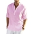 2022 New Men's Casual Blouse Cotton Linen Shirt Loose Tops Long Sleeve Tee Shirt Spring Autumn Casual Handsome Men's Shirts - loja online