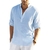 2022 New Men's Casual Blouse Cotton Linen Shirt Loose Tops Long Sleeve Tee Shirt Spring Autumn Casual Handsome Men's Shirts - comprar online