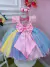 Vestido Infantil Unicórnio Chuva de Amor Arco Iris Festa na internet