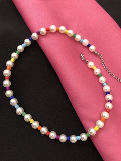 Colar/Choker Summer de Pérolas 8mm
