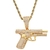 Colar com Pingente Pistola De Hip Hop Rapper