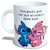 Caneca Personalizada Namorados Stitch e Angel Obrigado Por Me Aturar