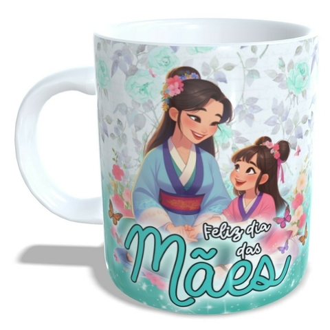 Caneca Personalizada Dia das Mães Princesas - Mulan