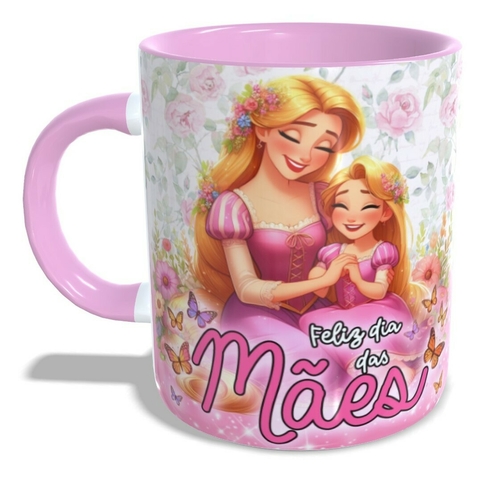 Caneca Personalizada Dia das Mães Princesas - Rapunzel