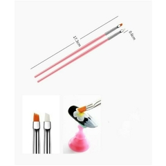 Kit de decoração de unhas profissional com 15 pincéis de arte para unhas